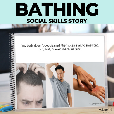 Social Skills Story: Cleaning My Body: Editable (Printable PDF ) Hygiene - AdaptEd4SpecialEd